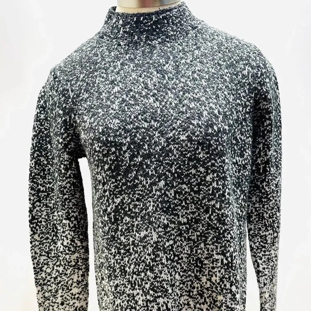 PURE J.JILL Women Long Sleeve Pull-Over High Neck Black Sweater Size Extra Small